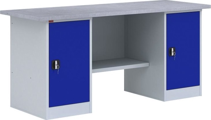 Верстак слесарный двухтумбовый ПАКС ВП-5/1.6 (ст-1.6;т-1;т-1;к-3/1.6) [ЦБ000001332]