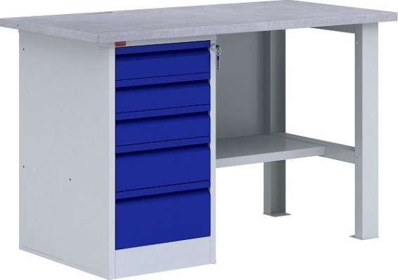 Верстак слесарный однотумбовый ПАКС ВП-3/1.6 (ст-1.6;т-2;к-2/1.6) [ЦБ000001330]