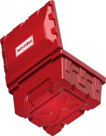 Ящик для песка и химикатов POLIMER GROUP 250 л с крышкой [красный]