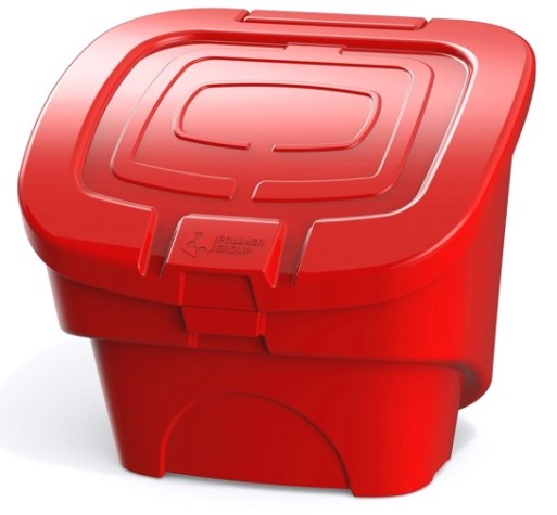 Ящик для песка и химикатов POLIMER GROUP 90 л с крышкой [красный]