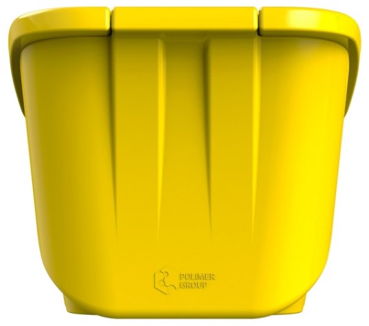 Ящик для песка и химикатов POLIMER GROUP 90 л с крышкой [желтый]